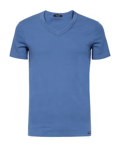 Tom Ford Logo T-shirt In Blue