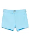 Tom Ford Logo-tag Swim Shorts In Blue