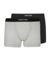 Tom Ford Logo-tape Detail Boxers (pack Of 2) In Gray
