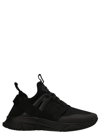 Tom Ford Logo Techno Sneakers In Black