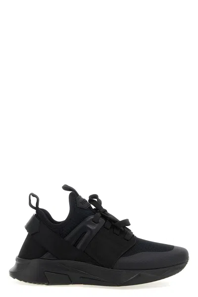 Tom Ford Logo Techno Sneakers In Black