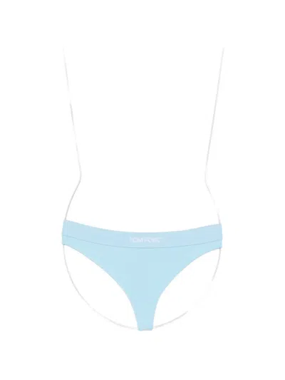 Tom Ford Logo Thong In Blue