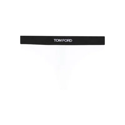Tom Ford Logo Thong Pants In Black
