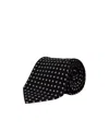 Tom Ford Patterned Silk Tie In Black