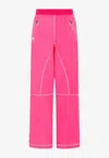 Tom Ford Logo Track Pants With Overlock Stitch In Pink