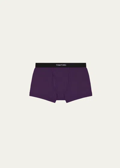 Tom Ford Logo-trim Boxer Briefs In Amethyst