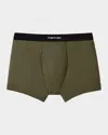 Tom Ford Logo-trim Boxer Briefs In Green