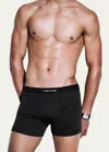 Tom Ford Logo-trim Boxer Briefs In Military Green