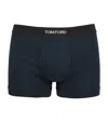 Tom Ford Cotton Stretch Jersey Boxer Briefs In Navy