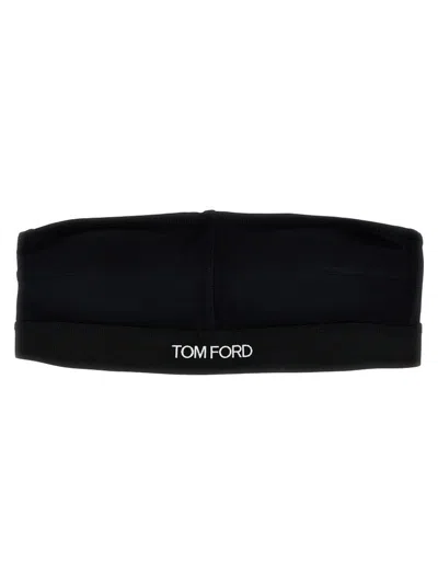 Tom Ford Logo Underband Bandeau Bra In Black