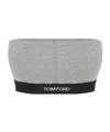 Tom Ford Signature Jersey-modal Bandeau Top In Gray