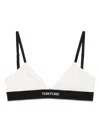 Tom Ford Classic Triangle Signature Bra With Adjustable Straps In Neutrals