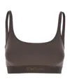 Tom Ford Logo Underband Bralette Bra In Gray
