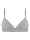 Tom Ford Logo-underband Triangle Bra In Gray