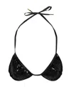 Tom Ford Sequin-embellished Triangle Bikini Top In Black