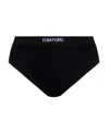 Tom Ford Two-pack Stretch Cotton And Modal-blend Briefs In Black