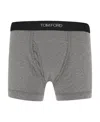 Tom Ford Elastic Logo Waist Boxer Shorts In Gray
