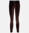 Tom Ford Brown Jersey Signature Leggings In Chocolate Brown