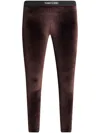 Tom Ford Brown Jersey Signature Leggings In Brown