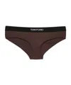 Tom Ford Logo Waist Briefs In Black
