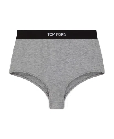 TOM FORD TOM FORD HIGH WAIST LOGO WAISTBAND BRIEFS