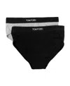 Tom Ford Logo-waist Cotton Briefs In Black