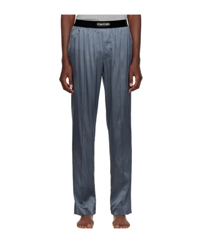 Tom Ford Logo Waist-edge Pajamas In Black