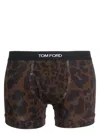Tom Ford Cheetah-print Stretch-cotton Boxer Briefs In Brown