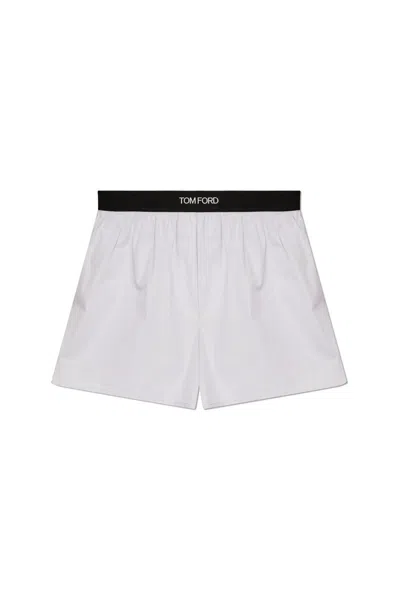 Tom Ford Cotton Boxer Shorts In Gray