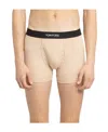 Tom Ford Mens Nude 1 Logo-embroidered Cotton-blend Jersey Boxers In Nude
