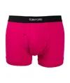 Tom Ford Logo Waistband Boxer Briefs In Red