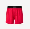 Tom Ford Logo Waistband Boxer Shorts In Red