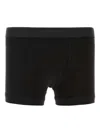 Tom Ford Stretch Cotton Boxer With Elastic Waistband In Black