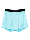 Tom Ford Logo-waistband Boxers In Blue
