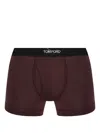 Tom Ford Logo-waistband Boxers In Brown