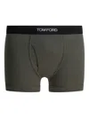 Tom Ford Comfortable Boxer Briefs Contoured Pouch In Green