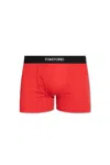 Tom Ford Mens Red Logo-embroidered Cotton-blend Jersey Boxers In Red