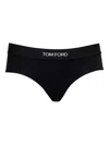 Tom Ford Logo-waistband Briefs In Black