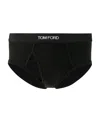 Tom Ford Black Logo Waistband Briefs In Black