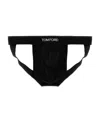 Tom Ford Waistband Stretch Sheer Fabric Briefs In Black