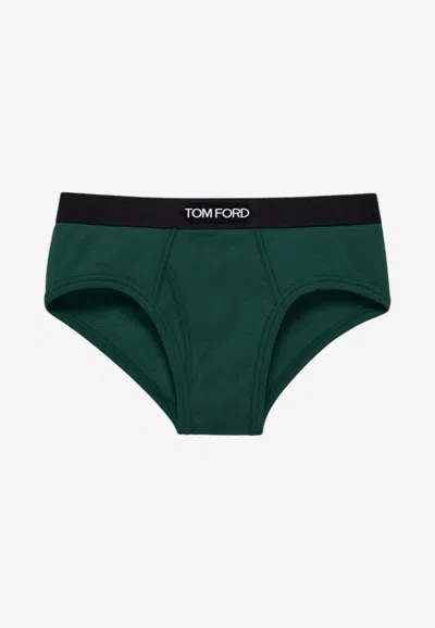Tom Ford Logo Waistband Briefs In Multi