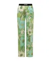 Tom Ford Floral-print Silk-blend Satin Pyjama Pants In Green