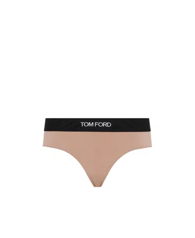TOM FORD LOGO-WAISTBAND MODAL BRIEFS