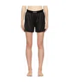 Tom Ford Velvet-trimmed Silk-blend Satin Shorts In Nude
