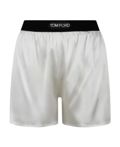 TOM FORD TOM FORD LOGO WAISTBAND SHORTS