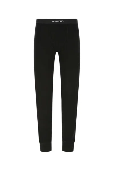 TOM FORD LOGO WAISTBAND SLIM CUT LEGGINGS