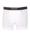 Tom Ford Logo Waistband Boxer Brief In White