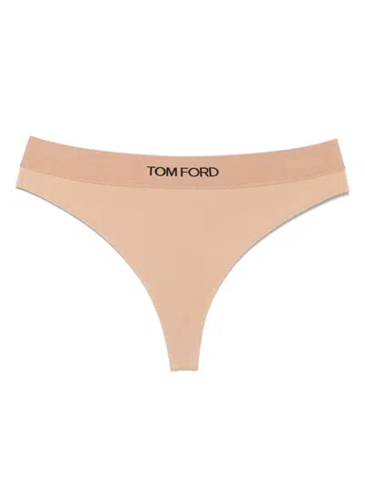 TOM FORD LOGO-WAISTBAND THONG