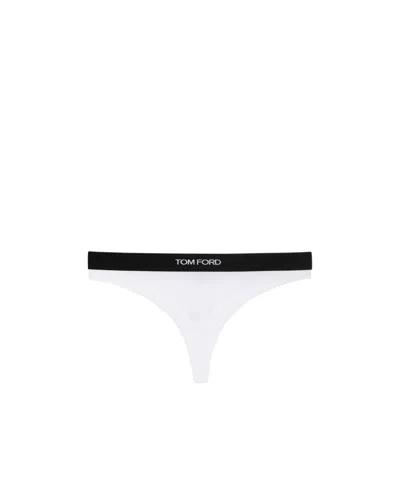 TOM FORD TOM FORD LOGO-WAISTBAND STRETCH THONGS