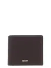 Tom Ford Soft Grain Leather T Line Classic Bifold Wallet In Brown